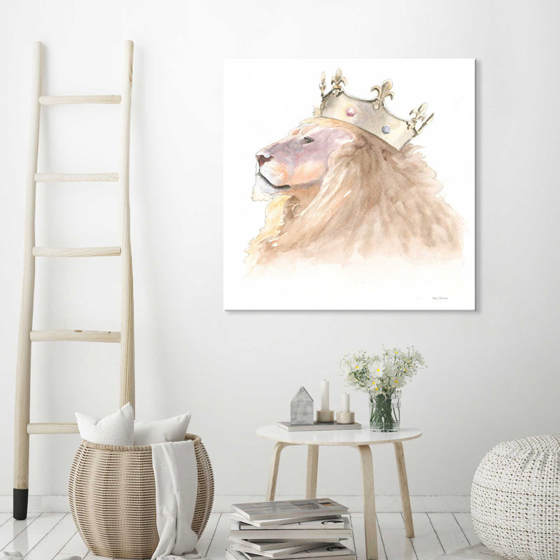 «Jungle Royals I Crop», art encadré, H 36 po x l 36 po x 1,5 po, Toile tendue