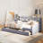 Twin size Upholstered Platform Bed with Storage and Drawers-1276548232