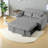 Multifunctional Light Grey Velvet Sofas, Modern Sleeper For Home