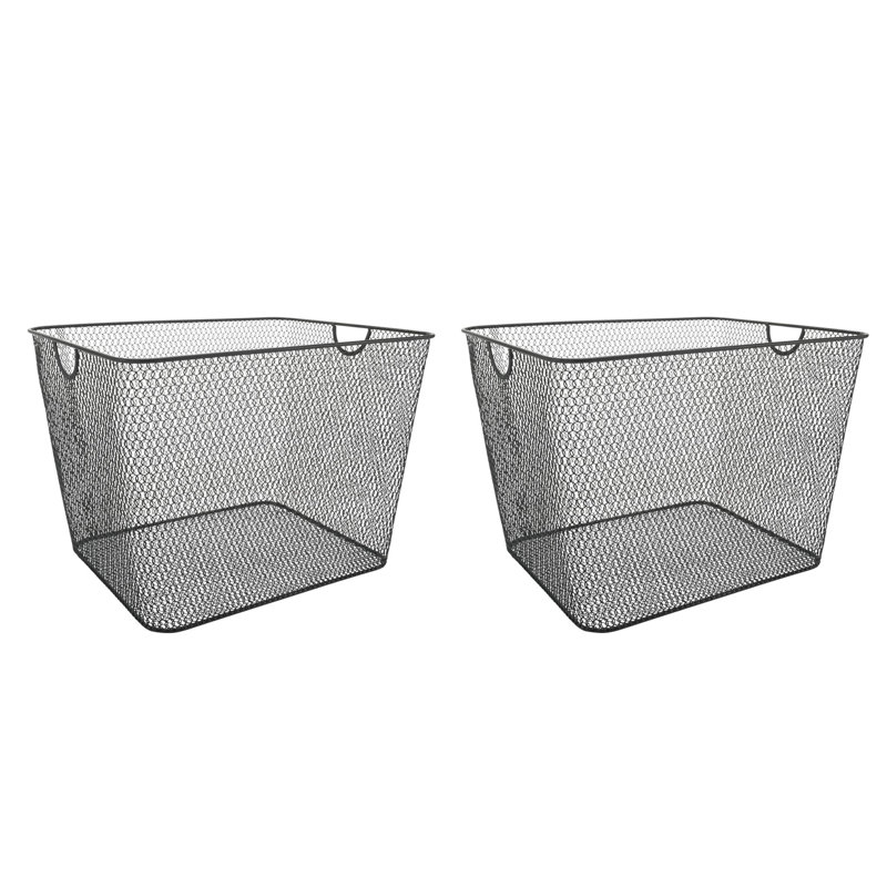 Panier en métal, Noir, H 6 po x l 9 po x P 10 po