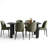  Modern Dining Table Set With Upholstered Chairs With Metal Legs-1258798275