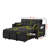 3 In 1 Convertible Sleeper Sofa Bed, Pull Out Couch For Living Room With Side Pocket, Loveseat Sleeper With Adjustable Backrest-53681579