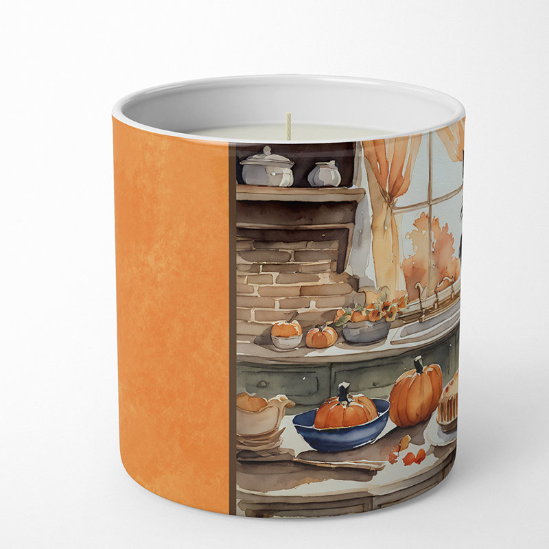 Bougie parfumée Pumpkin Pie avec support en céramique