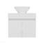 Meuble-lavabo Manchester, deux tiroirs et tablette ouverte, blanc-581601813