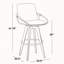 Tabourets de bar pivotants à hauteur fixe, structure en bois noir avec siège en similicuir noir, repose-pieds rond en métal, ensemble de 2, îlot de cuisine et tabouret de bar-300546850