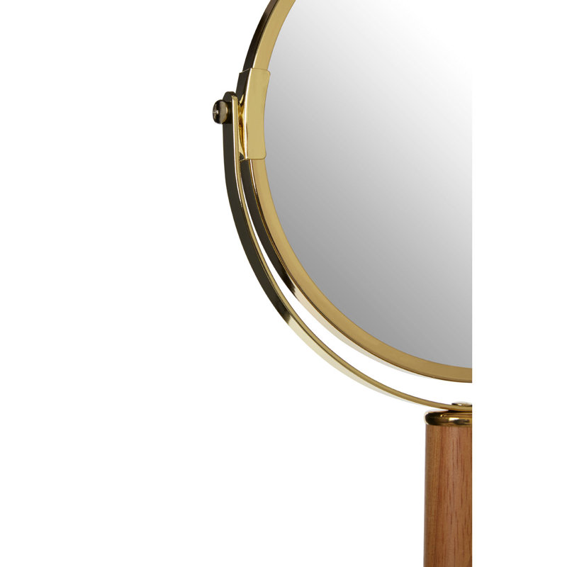 Solid Wood Flat Floor Mirror, Gold