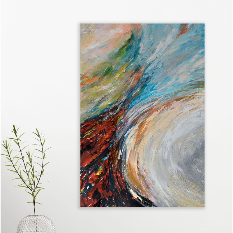 Undercurrent - Artist Enhanced Canvas Print, Brown Framed Canvas, 30" H x 24" W x 1.75" D