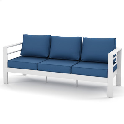 3-Person Aluminum Sofa With Cushion by PatioVista