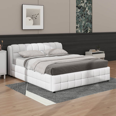 King Size Upholstered Platform Bed