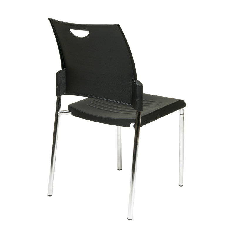 Chaise empilable à pieds droits sans accoudoirs