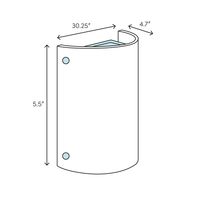 Orren Ellis Virpi Chrome With Mitered White Glass Led Vanity Light