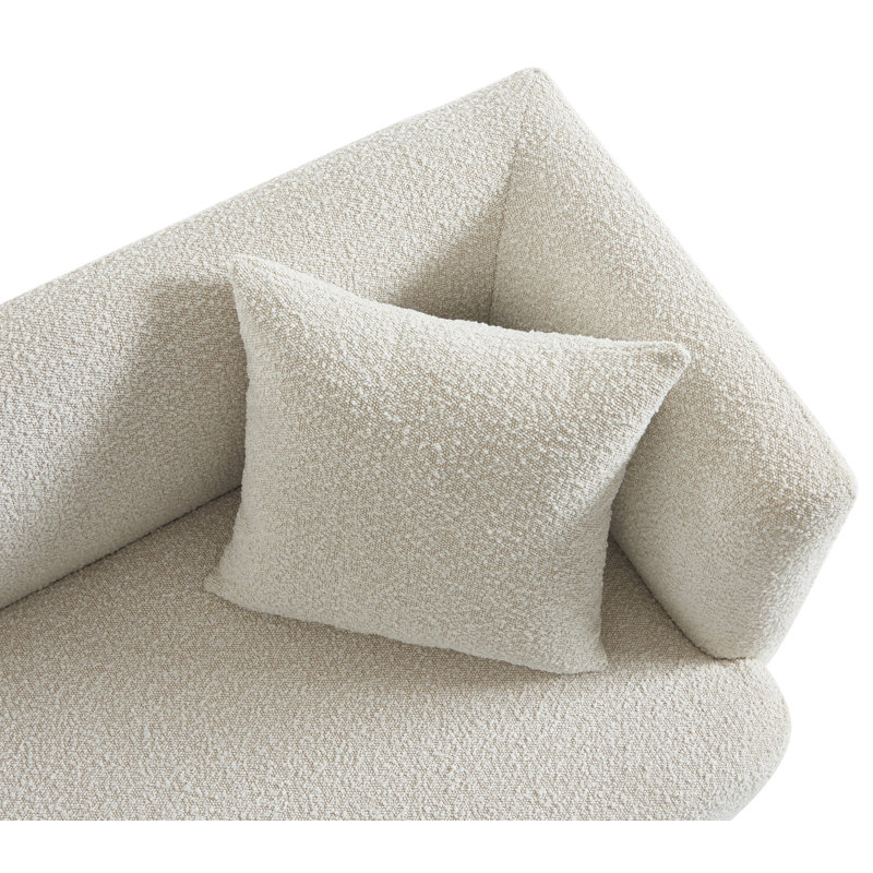 Canapé Marcel Boucle, Tissu crème bouclé