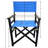 2Pcs Folding Chair - Blue Canvas Wooden Director Chair. And . High Bearing Capacity. Easy To Clean Breathable. Foldable For Effortless Transport Storage. For All Ages. 23 In. Depth, 20 Width, 36