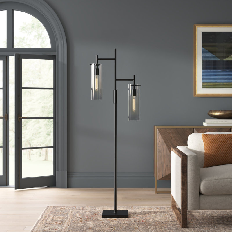 Gilbert 64.25'' Traditional Floor Lamp, Black