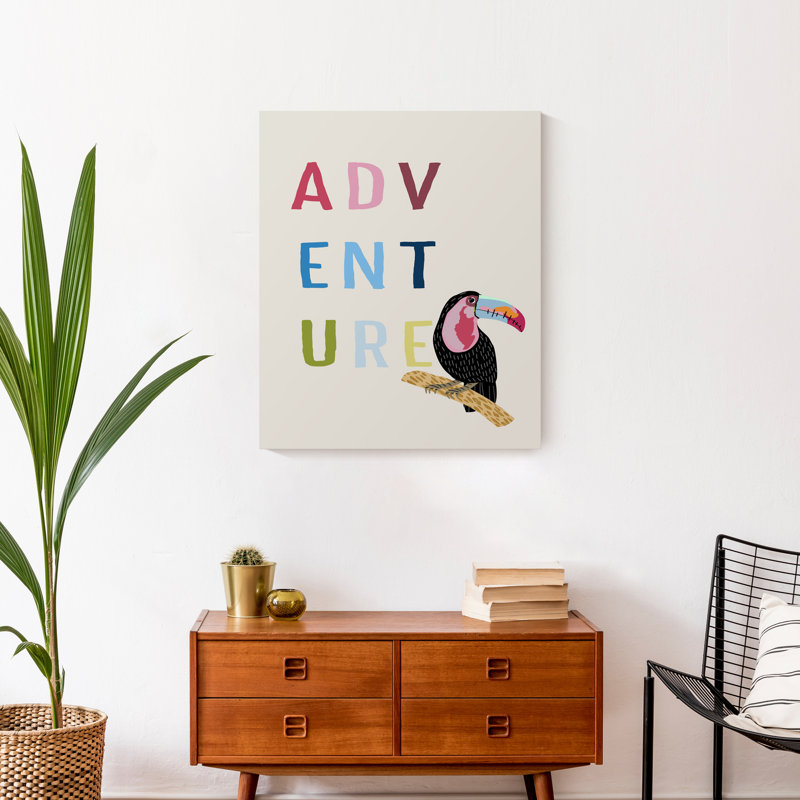 Art d'aventure sur toile, H 24 po x l 20 po x P 1,25 po