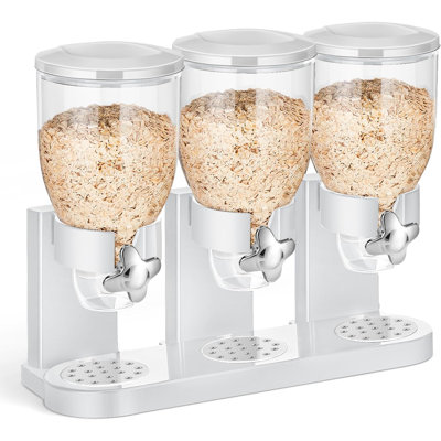 Damas Dry Food Cereal Treble Dispenser Box Container