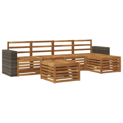  Outdoor Sofa Set 6 Pcs Sectional Garden Furniture Terrace Seating Patio