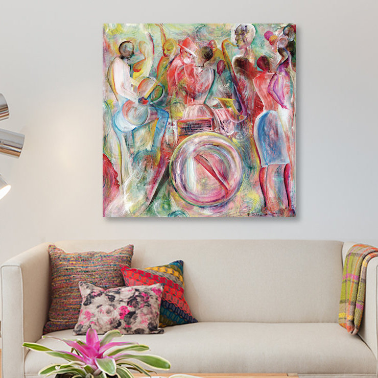 «New Orleans», reproduction sur toile, H 26 po x l 26 po x P 1,5 po, Toile tendue, Pas de tapis