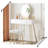 Table with Mirror Lamp,Dressing Table with 2 Drawers