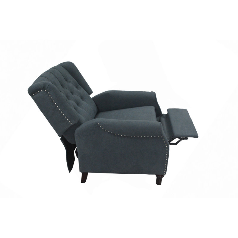Fauteuil inclinable inclinable avec dossier réglable, Lin gris foncé