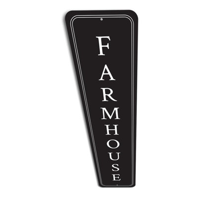 Vertical Farmhouse Aluminum Sign