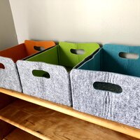 Set of 3 Felt Storage Baskets with Handles (S, M & L) – Bins & Things