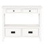 36'' Console Table. Antique White. 4 Drawers & 1 Shelf. Solid Wood Construction. For Living Room, Bedroom, Entryway Table In Pine Wood. Hallway. Spacious Storage Capacity