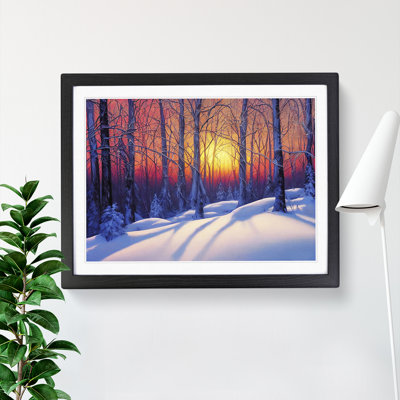 XH1022-10219X Winter Forest Sunset Vol.1 - Single Picture Frame Print