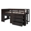 Lit mezzanine simple peu encombrant en bois massif avec rangement pour la maison moderne