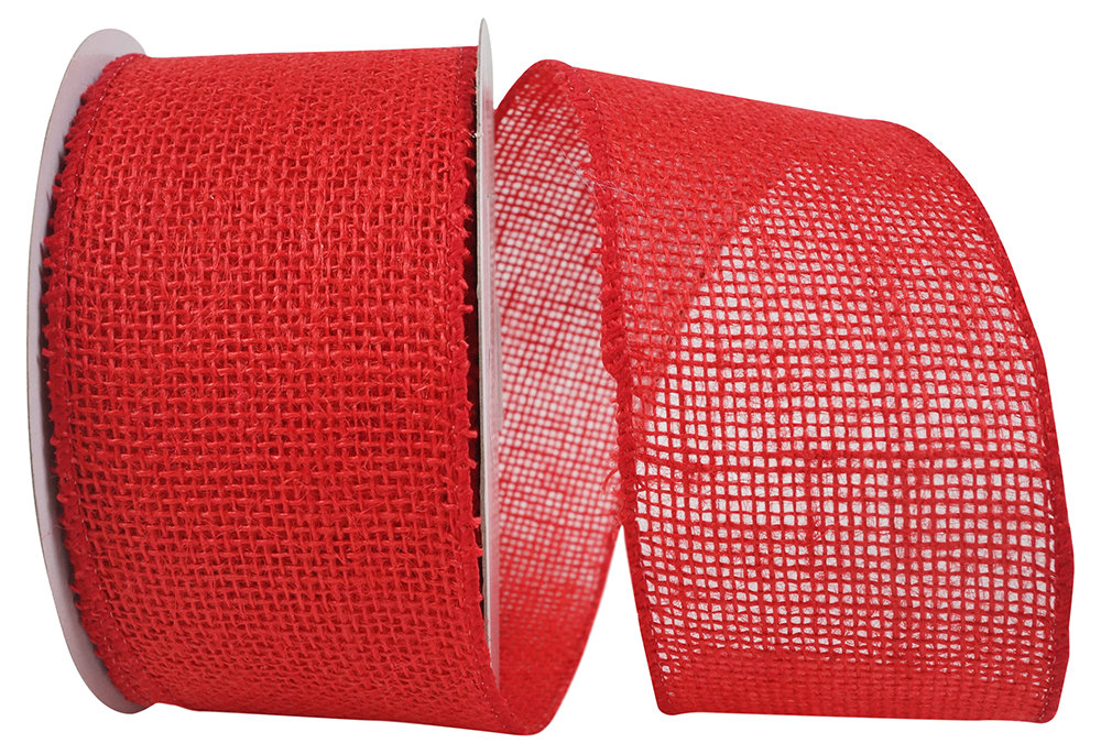 Road Ribbin The Holiday Aisle® Burlap Glow Wired Edge Rd Ribbon | Wayfair