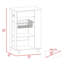 Chariot de cuisine Blosson, un tiroir, deux tablettes ouvertes, quatre roulettes-2042787206