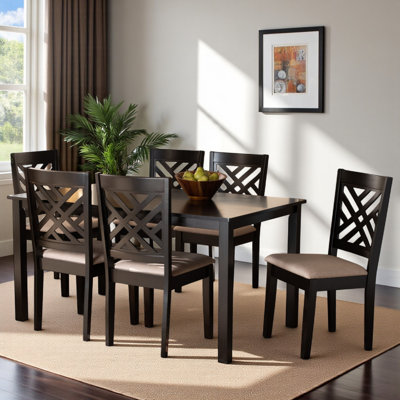Fraserburgh Rubberwood Solid Wood Dining Set