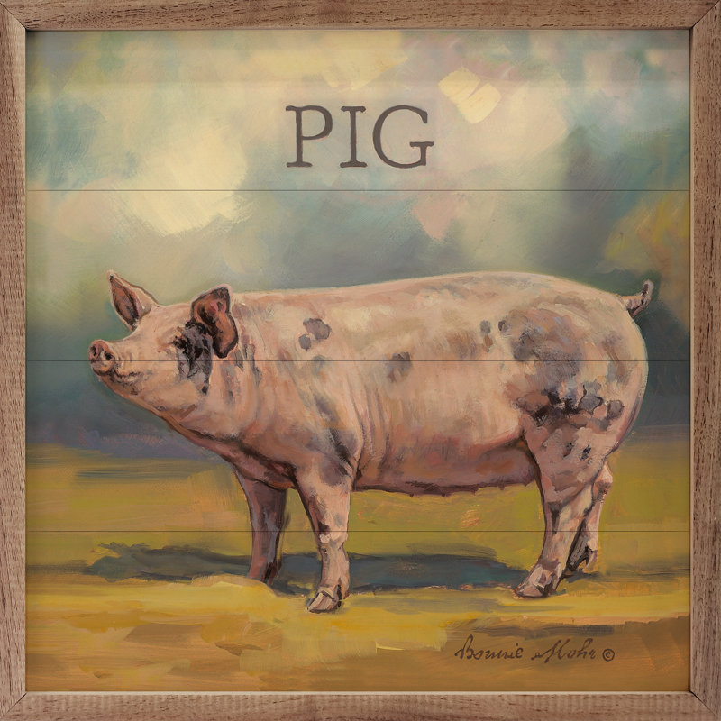 «Piper The Pig» par Bonnie Mohr, H 24 po x l 24 po x P 1 po