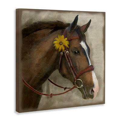 Barnyard Horse with Daisy Canvas, design by Suzanne Nicoll