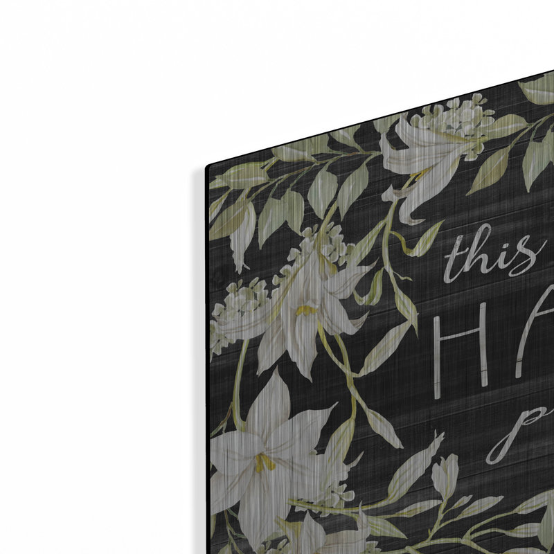 Art luxueux en métal «This Is Our Happy Place» par Cindy «This Is Our Happy Place» par Cindy Jacobs, H 16 po x l 24 po