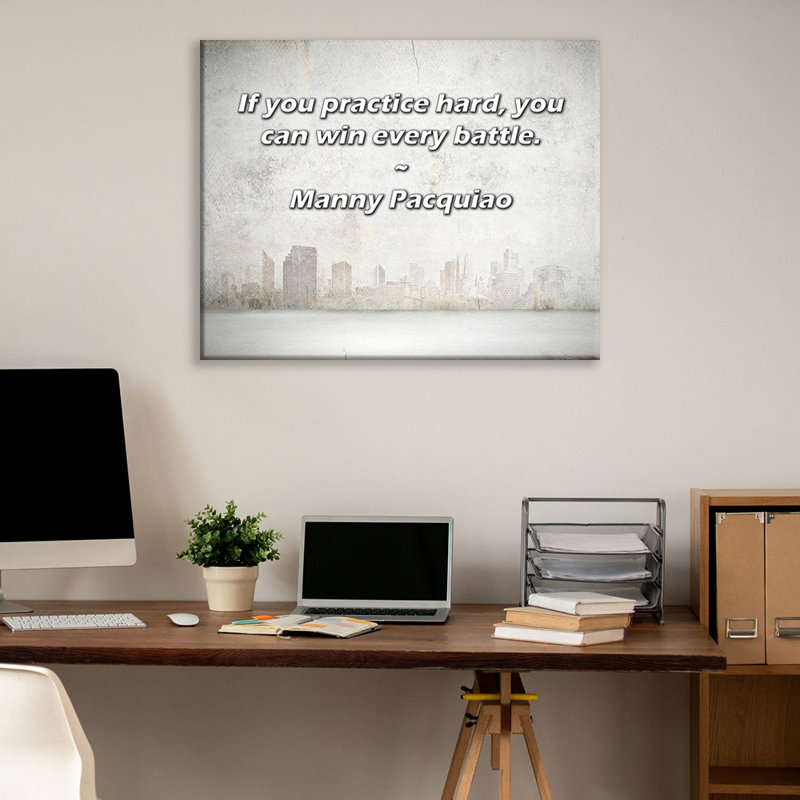 Toile tendue Astoria Grand Gallery par Manny Pacquiao: «Si vous pratiquez dur, vous pouvez gagner tous les, H 17 po x l 24 po