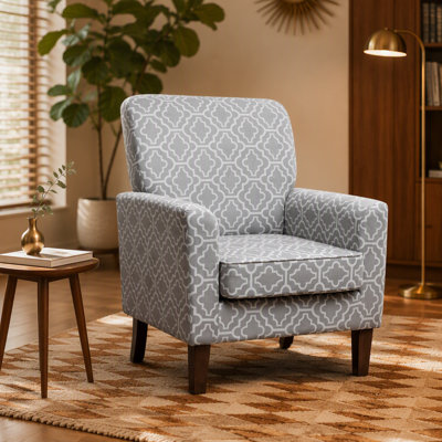 Fauteuil, fauteuil d'appoint avec cadre en bois de bouleau massif et garniture pour le bureau du salon