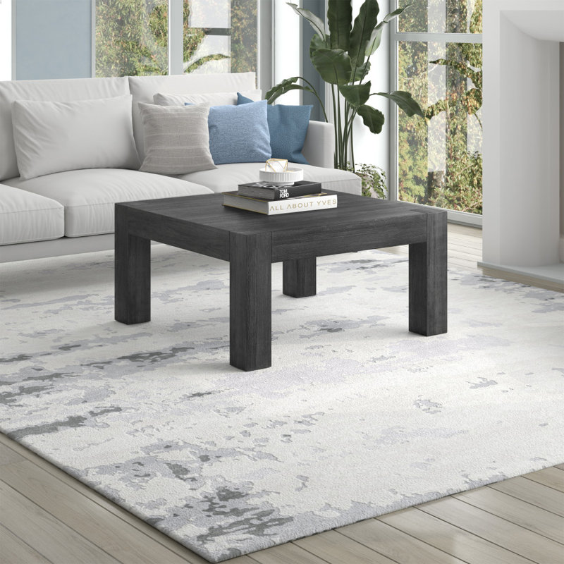 Princetown 34" Square Coffee Table, Gray