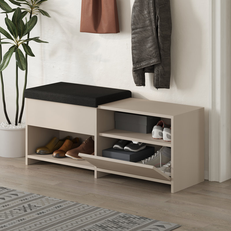 6 Pair Shoe Storage Cabinet, Sandstone