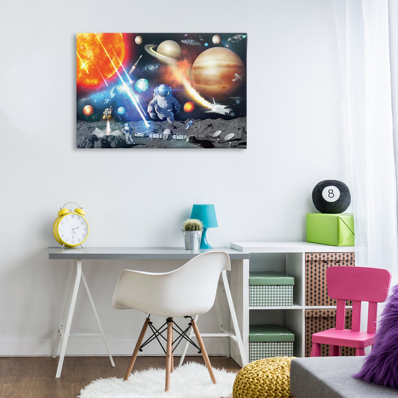 «Space & Astronauts Collage» par Reinders, H 24 po x l 36 po