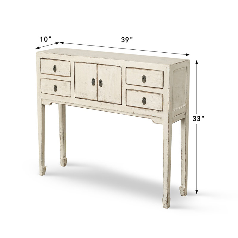 39'' W Console Table, Off White