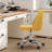 Mercier Upholstered Armless Task Chair, Home Adjustable Swivel Makeup Chair-737167252