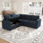 Aubade Storage L-Shaped Modular Sofa Set With Pull-Out Sofa Bed-2120586627