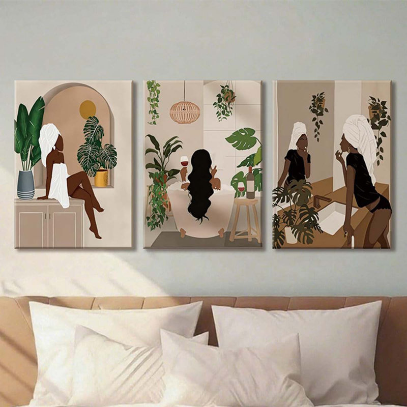3 Piece Wrapped Canvas Print, 40 cm H x 60 cm W