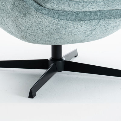 Fauteuil d'appoint pivotant rembourré et capitonné