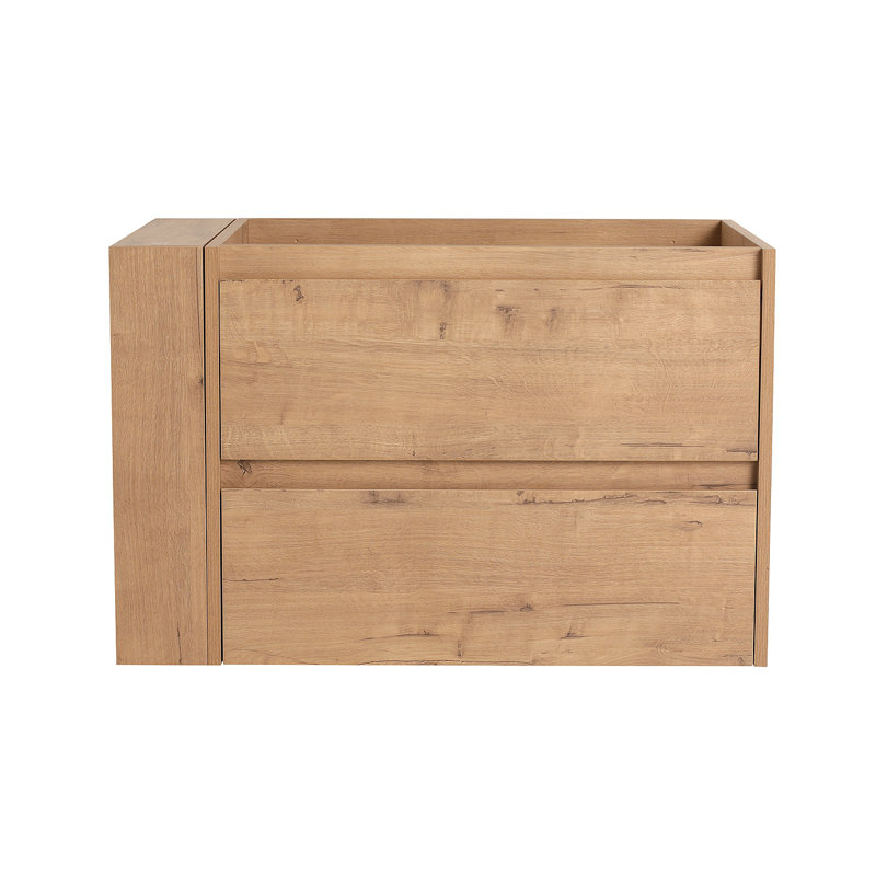 30" Wall Mounting Bathroom Vanity, Soft Close Drawer(Only Vanity, Without Basin), Imitative Oak