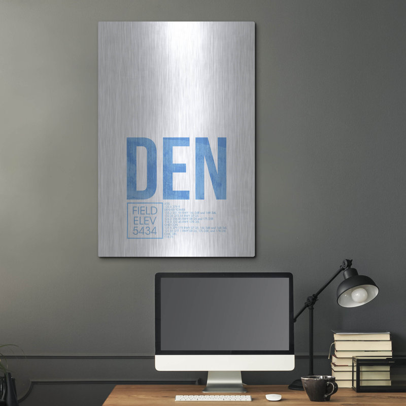 Art mural en métal Latitude Run® «DEN ATC» par O8 à gauche, H 36 po x l 24 po