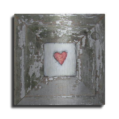 'Hearts' Desire Distressed White' by LovIsArt, Metal Wall Art