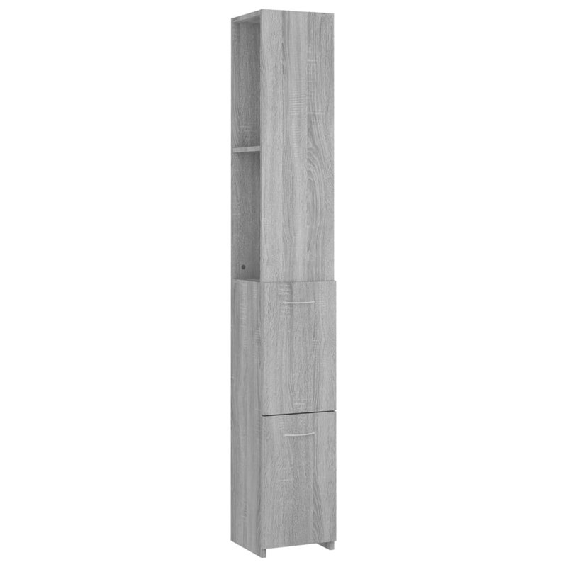 Gislinde Bathroom Cabinet 25 x 26, 5 x 170 cm Engineered Wood, Grey Sonoma