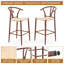Ensemble de table de pub 3 pièces avec table de bar rectangulaire de 50 po et 2 tabourets de bar en corde de chanvre tissés à la main-134171640